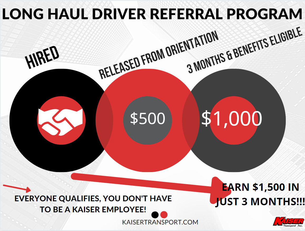 long haul driver referral program